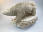 11” Inuit Art Polar Bear Stone Carving