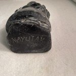Original Arnold Kayutak Hand Carved Inuit Couple Sculpture