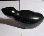 Black Soapstone Bird Duck Inuit Art Carving