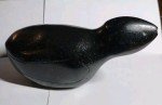 Black Soapstone Bird Duck Inuit Art Carving