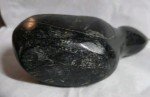 Black Soapstone Bird Duck Inuit Art Carving
