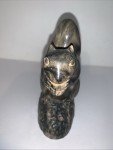 Soapstone Squirrel Eating Acorn Figure - 5.5”