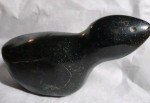 Black Soapstone Bird Duck Inuit Art Carving