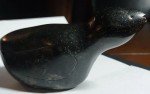 Black Soapstone Bird Duck Inuit Art Carving