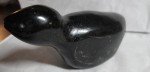 Black Soapstone Bird Duck Inuit Art Carving