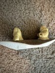 Inuit Antler Fishermen Kayak Hand Carving