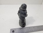 Wolf Soapstone Carving - Inuit Couple Sculpture