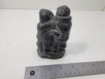 Wolf Soapstone Carving - Inuit Couple Sculpture