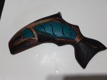 Inuit Cedar Salmon Wall Art by Dora Edwards