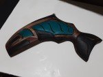 Inuit Cedar Salmon Wall Art by Dora Edwards