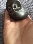 Handmade Inuit Stone Owl Carving from Canada
