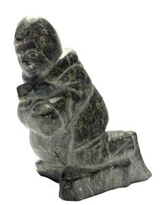 Inuit Soapstone Carving - Handcrafted Vintage Art