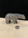 Authentic Inuit Carved Serpentine Polar Bear Sculpture