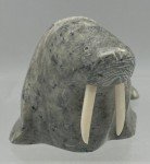 Inuit Stone Carving: Walrus Mother and Calf
