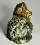 Signed Alaskan Inuit Stone Coyote Sculpture "Luke