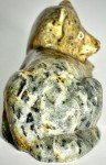 Signed Alaskan Inuit Stone Coyote Sculpture "Luke