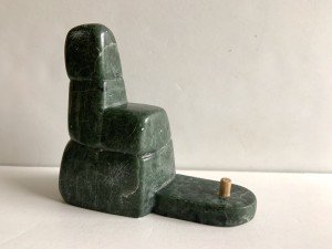 Inuit Serpentine Igloo Carving on Sled