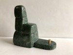Inuit Serpentine Igloo Carving on Sled