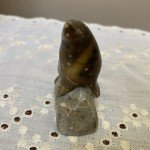 R. Powers Signed Inuit Stone Seal Sculpture