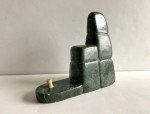 Inuit Serpentine Igloo Carving on Sled