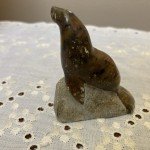 R. Powers Signed Inuit Stone Seal Sculpture