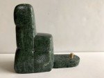 Inuit Serpentine Igloo Carving on Sled