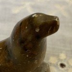 R. Powers Signed Inuit Stone Seal Sculpture
