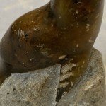 R. Powers Signed Inuit Stone Seal Sculpture
