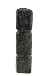 Inuit Soapstone Three-Tier Carved Figure - Signed