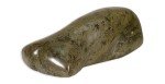Hand-Carved Green Soapstone Inuit Whale Sculpture