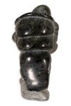 Hand-Carved Inuit Soapstone Figure with Baby