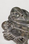 Hand-Carved Inuit Soapstone Figure with Baby