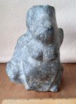 Inuit Stone Carving: 'Kneeling Woman' Sculpture