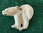 Inuit Carved Polar Bear Pendant - Alaska
