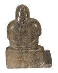 Hand-Carved Inuit Soapstone Seated Figure Sculpture
