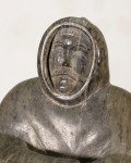 Hand-Carved Inuit Soapstone Seated Figure Sculpture