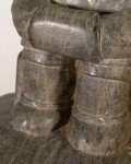Hand-Carved Inuit Soapstone Seated Figure Sculpture