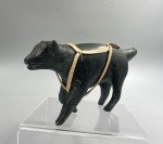 Vintage Inuit Soapstone Sled Dog Carving