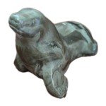 Signed Inuit Stone Carving of Seal