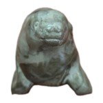 Signed Inuit Stone Carving of Seal