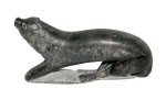 Hand-Carved Vintage Inuit Soapstone Otter Sculpture