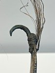 Inuit Fishing Hook Carving with Inlays, 19th Century