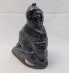 Vintage Eskimo Soapstone Art Carving Statue 4.5
