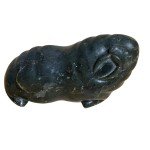 Inuit Carving: Dark Stone Walrus and Muskox