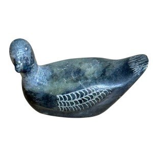 Paul Inana 1979 Signed Inuit Soapstone Duck 7