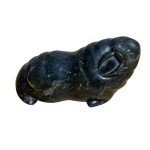 Inuit Carving: Dark Stone Walrus and Muskox