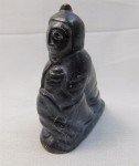 Vintage Eskimo Soapstone Art Carving Statue 4.5