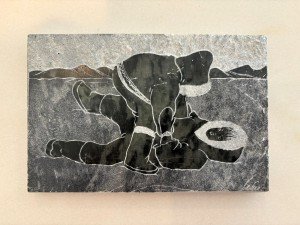 Inuit Soapstone Wall Plaque by Siku - Helping Friends