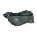 Handcrafted Inuit Soapstone Seal Sculpture - Signed