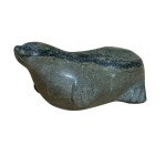 Handcrafted Inuit Soapstone Seal Sculpture - Signed